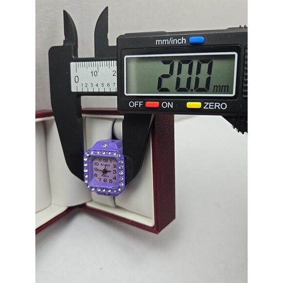 Bozhi Purple Quartz Ring Watch Crystals New Battery Retro Stretch Accessory - Picture 5 of 9